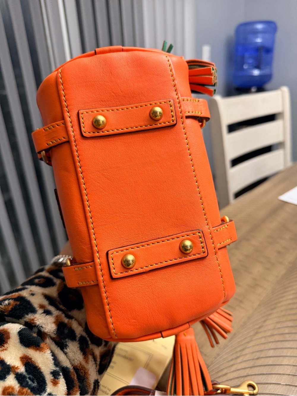 Dooney & Bourke Salmon Leather nano Satchel - Picture 3 of 10